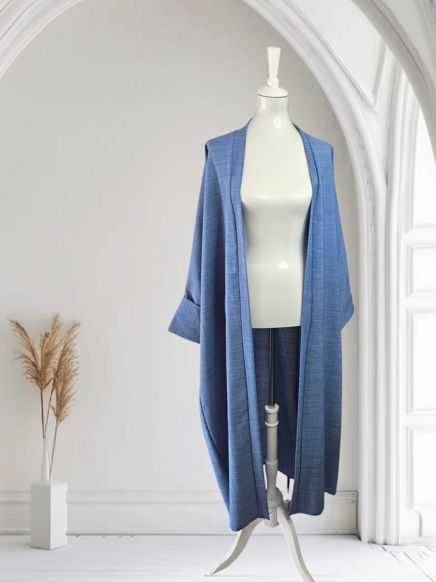Kimono Abaya in Jeans Blau