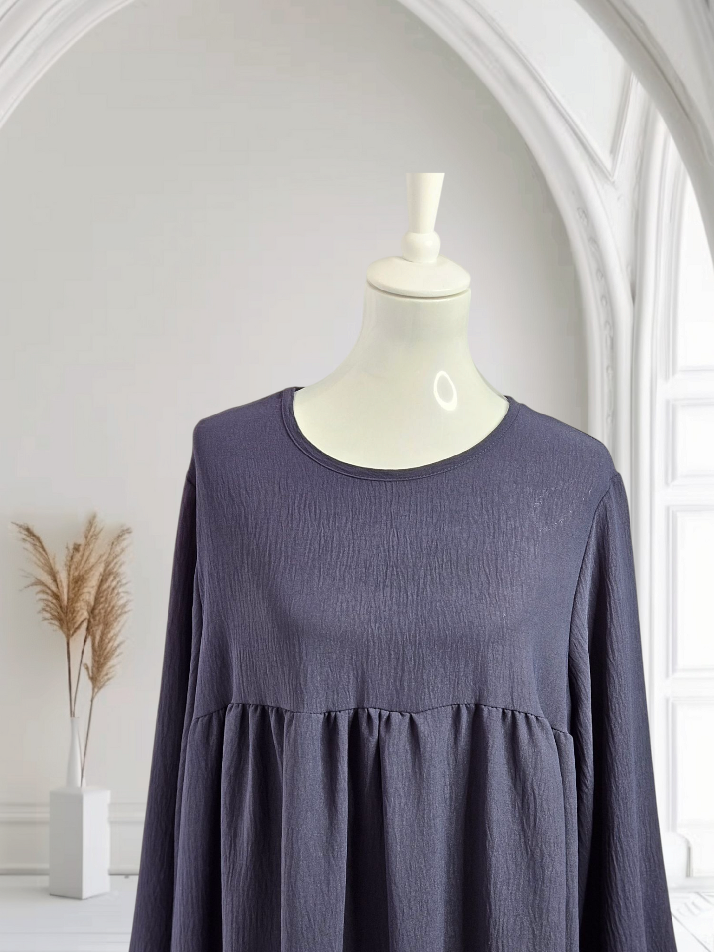 Abaya Kleid mit breiten Ärmel Farbe Dunkelblau