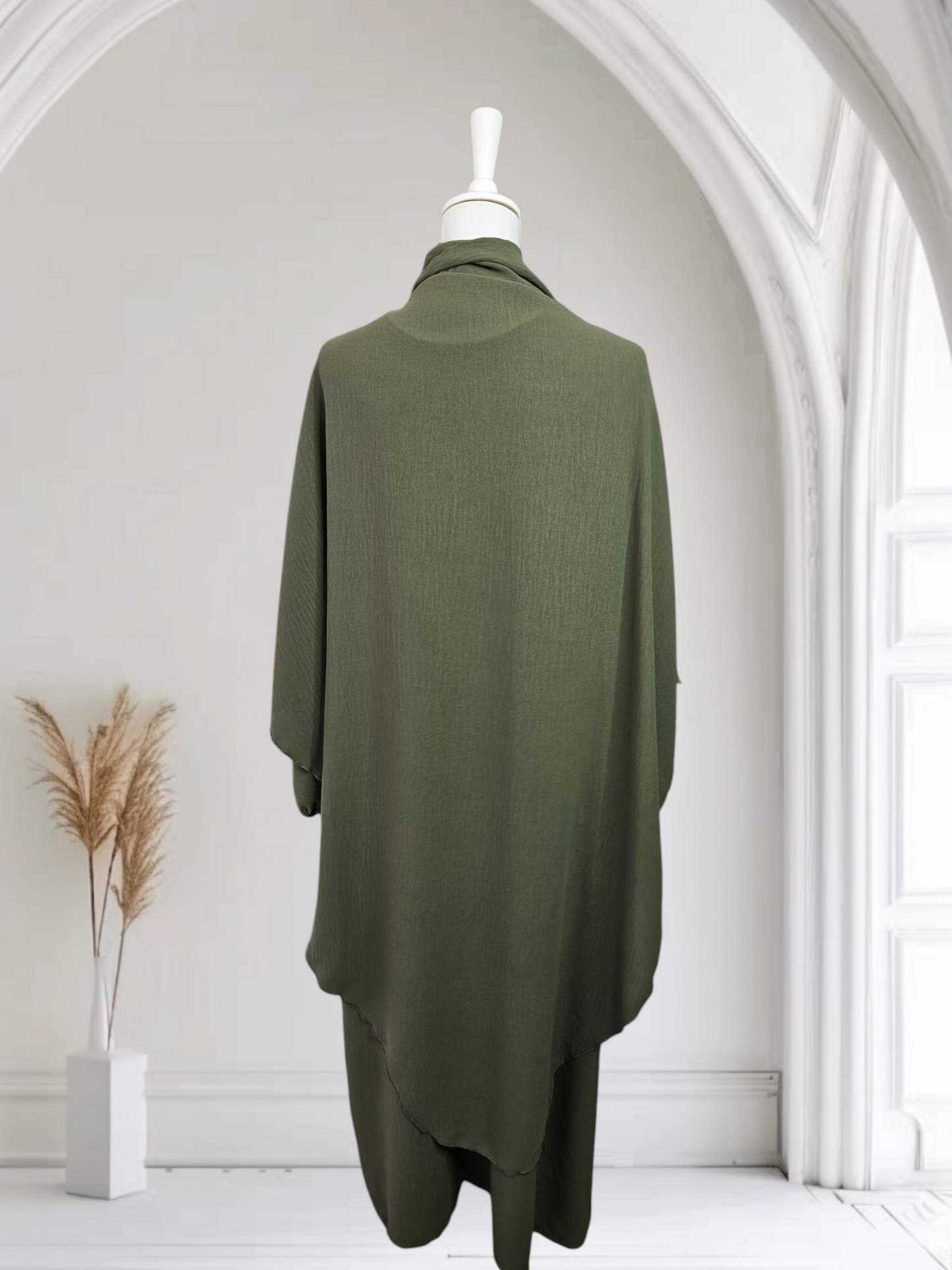 Abya khimar Set Farbe Olivgrün