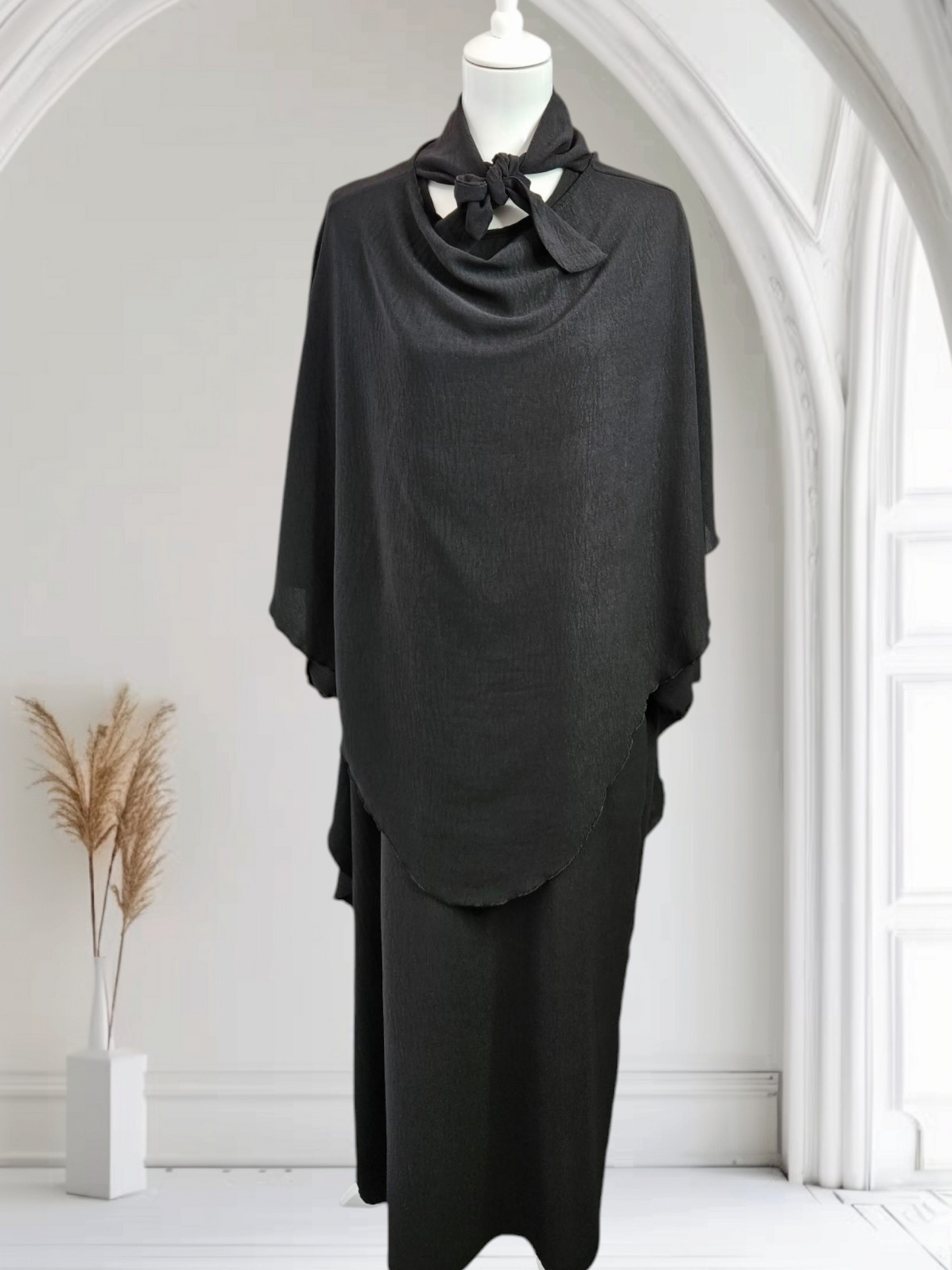 Abya khimar Set Farbe Schwarz