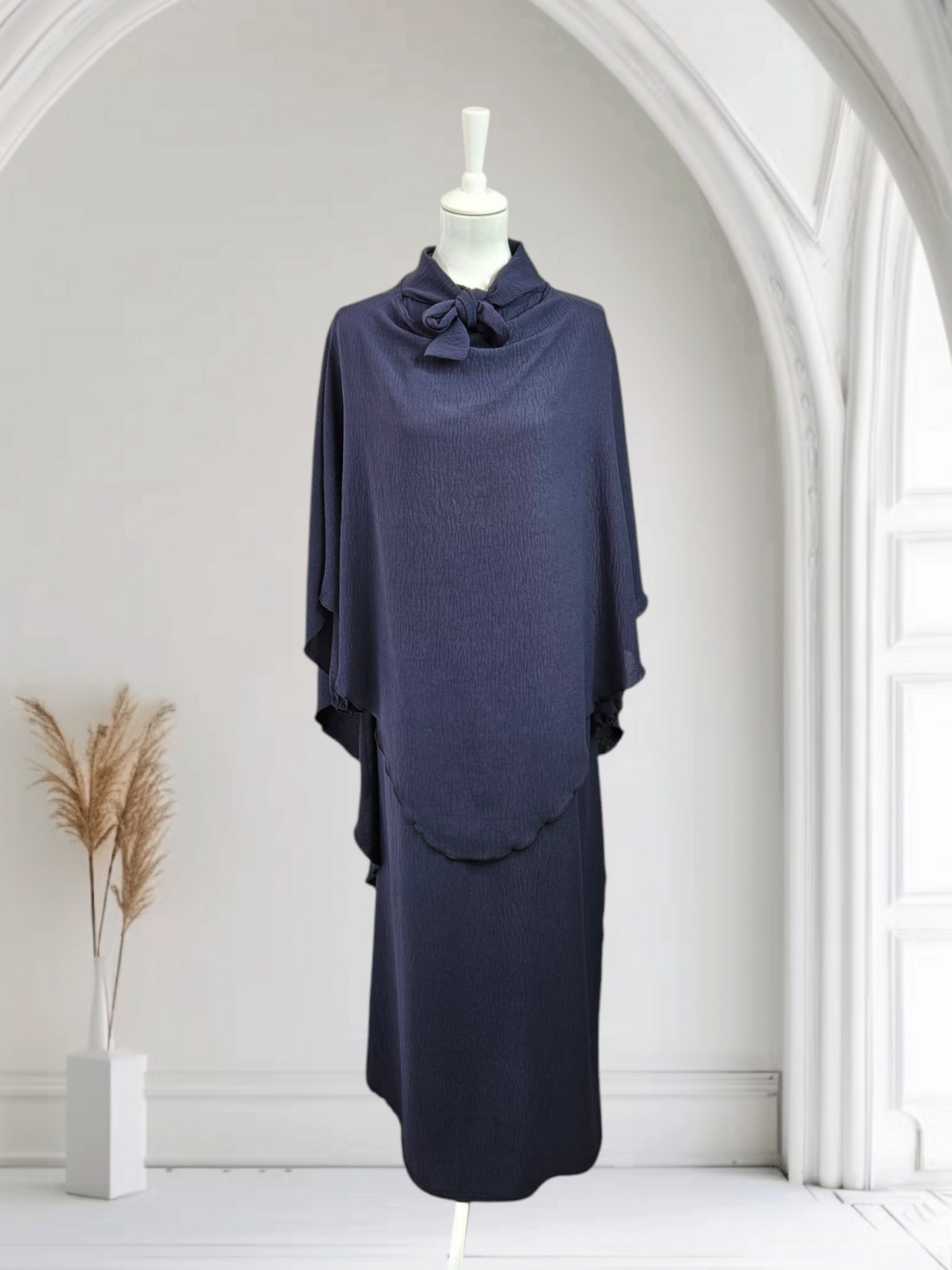 Abya khimar Set Farbe Dunkelblau