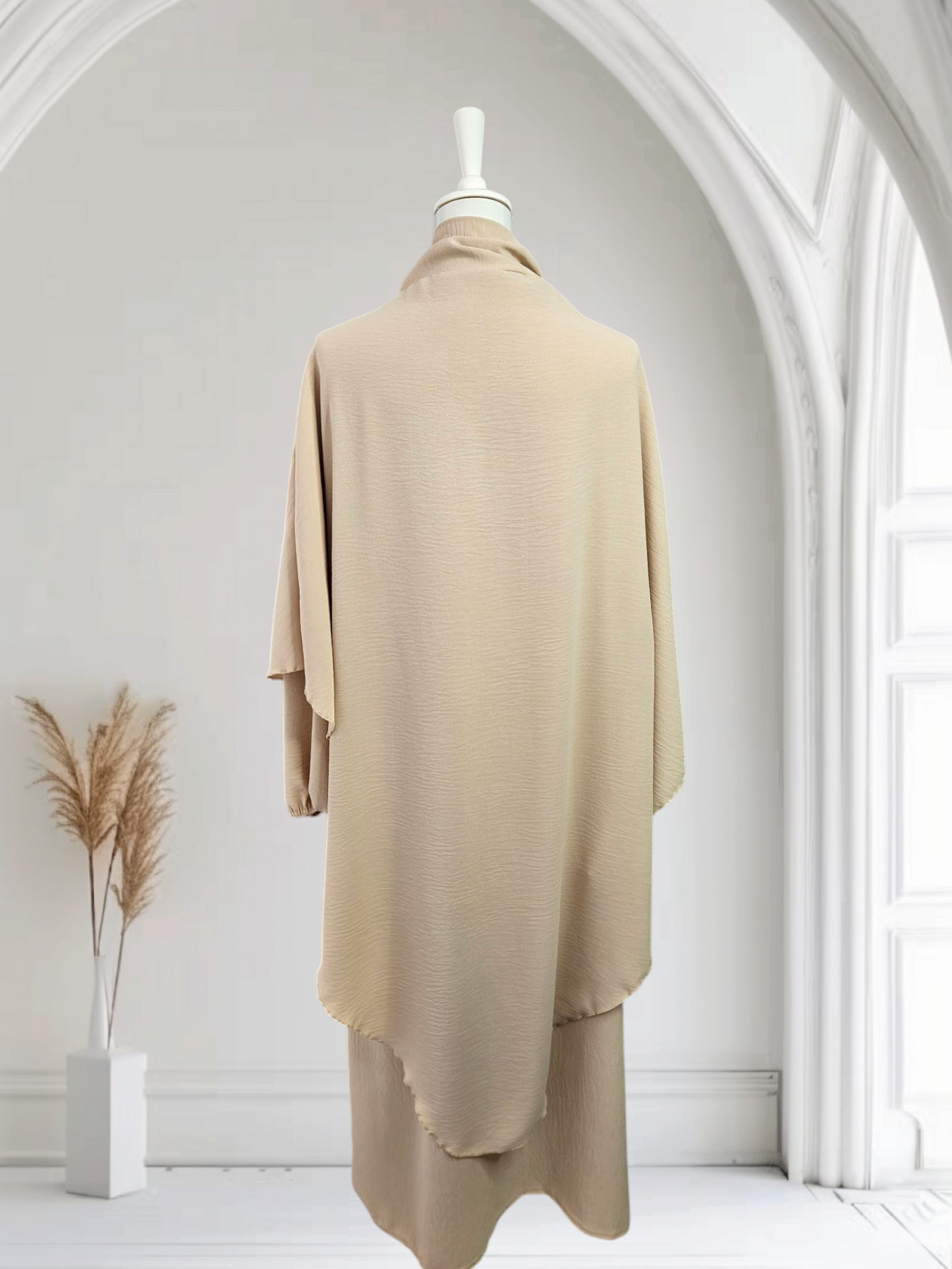 Abya khimar Set Farbe Beige